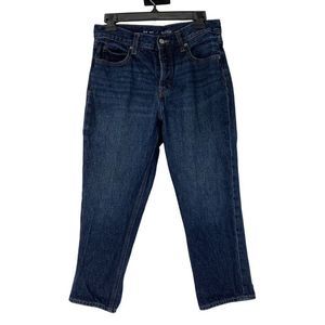 Old Navy Size 4 Slouchy Straight 100 Cotton Jeans Crop Cuffable 2834